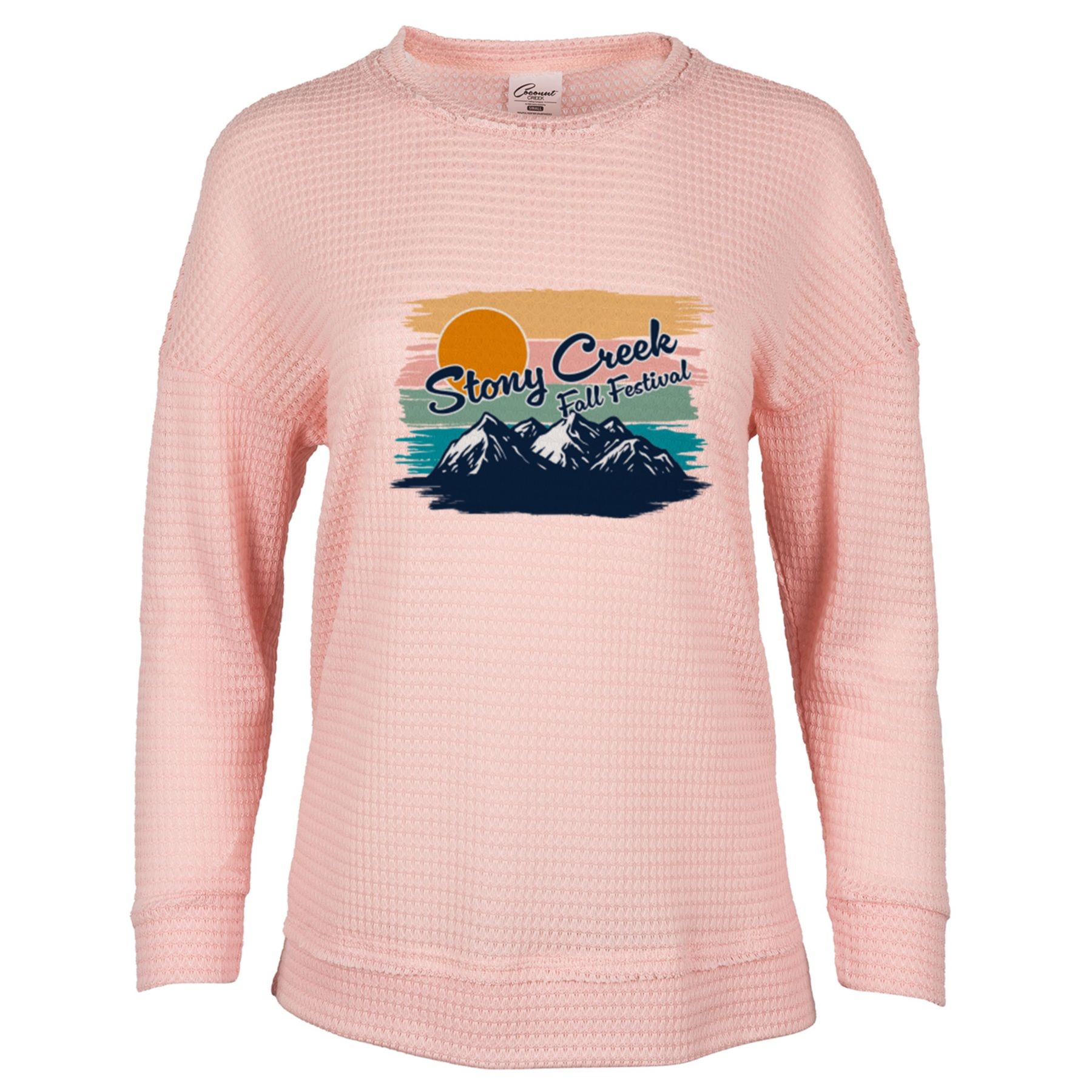 Picture of Women's Waffle Knit Hi Low Shirt - Full Color