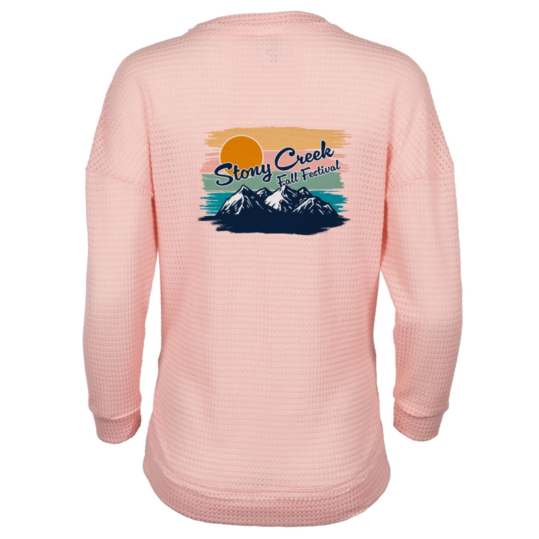 Picture of Women's Waffle Knit Hi Low Shirt - Full Color