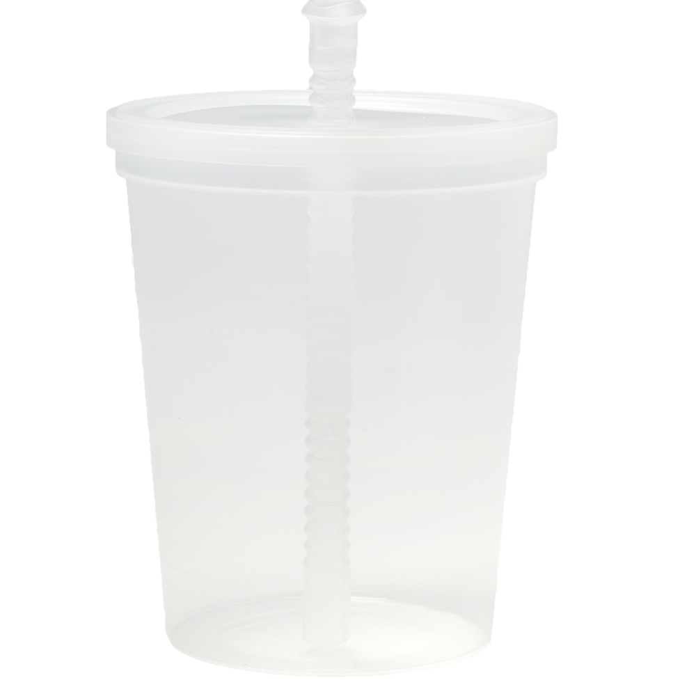 Picture of 16 Oz. Plastic Stadium Cups with Lid and Straw