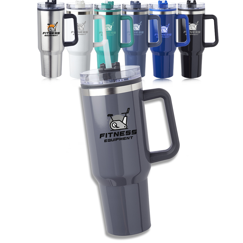 Picture of 40 oz. Hugo Plastic Interior Stainless Steel Travel Mugs