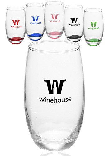 Picture of 15 Oz. Mikonos Clear Stemless Wine Glasses