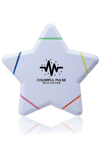 Picture of Star Shaped 5 Color Highlighters