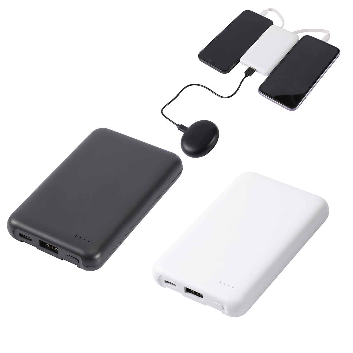Picture of Guild 5000mAh UL-Listed Power Bank with Built-in Cables