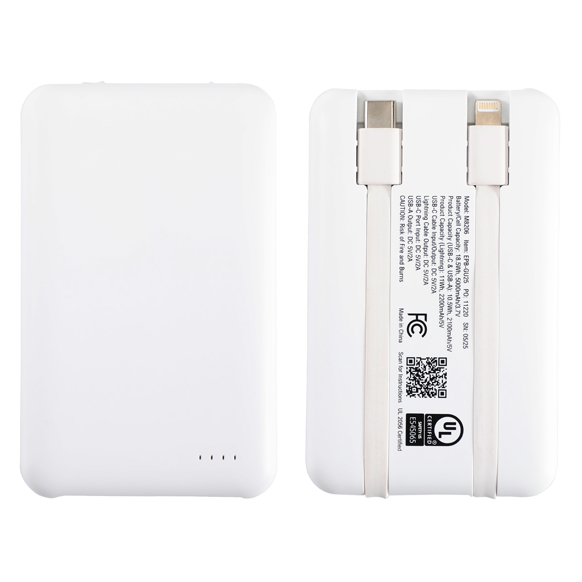 Picture of Guild 5000mAh UL-Listed Power Bank with Built-in Cables