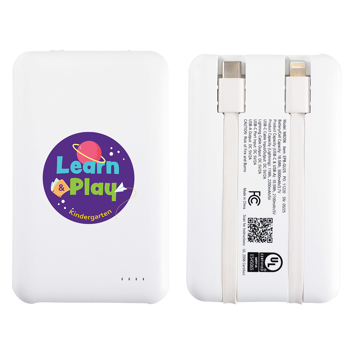 Picture of Guild 5000mAh UL-Listed Power Bank with Built-in Cables