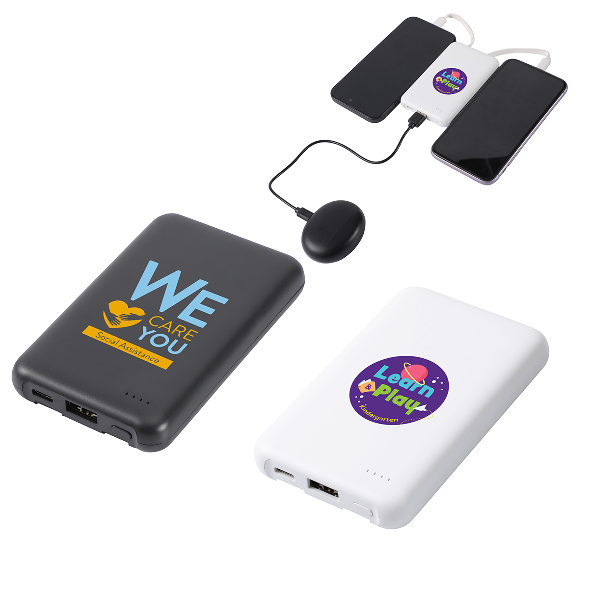 Picture of Guild 5000mAh UL-Listed Power Bank with Built-in Cables