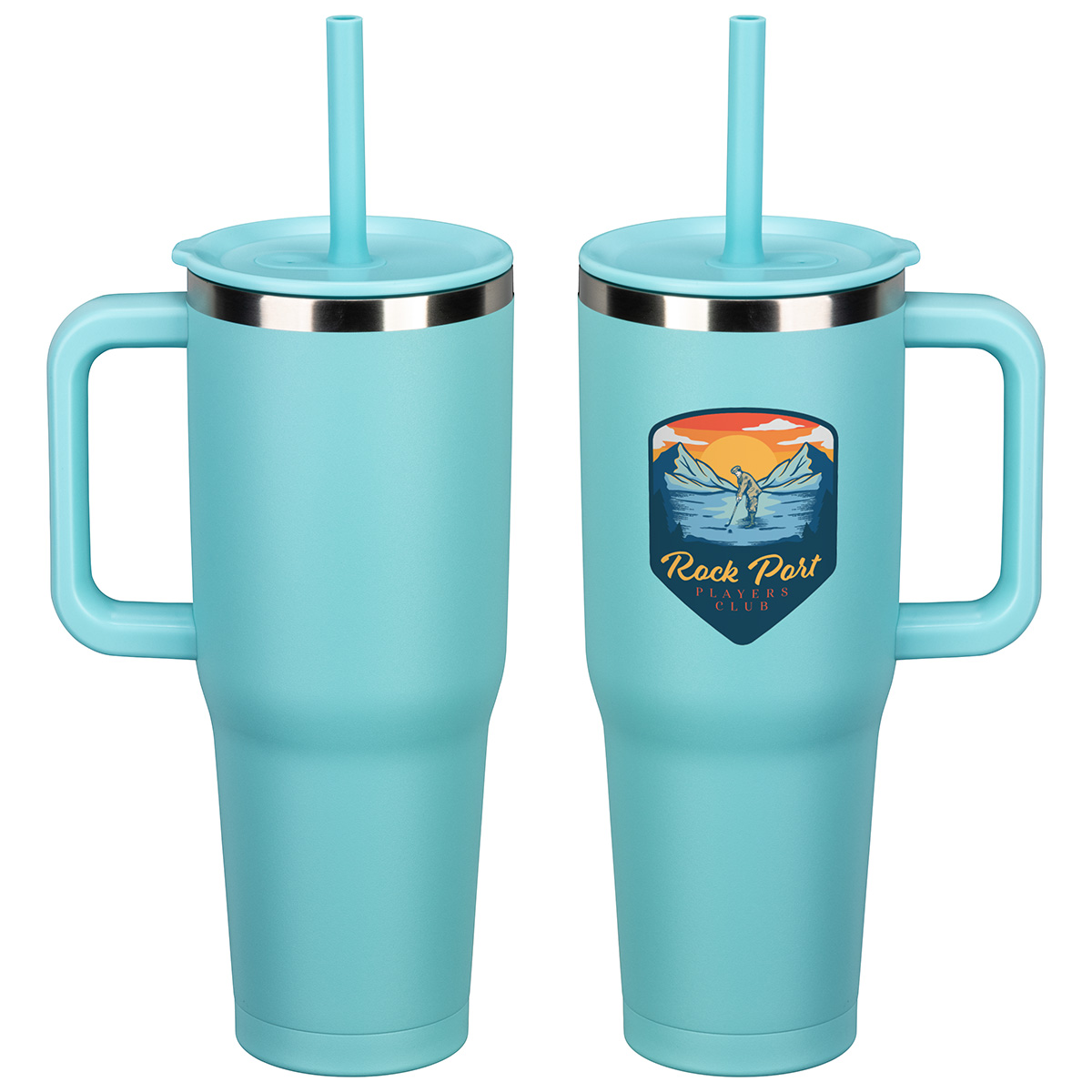 Picture of SENSO® Summit 40 oz Insulated Stainless Steel Travel Mug with Press-In Str