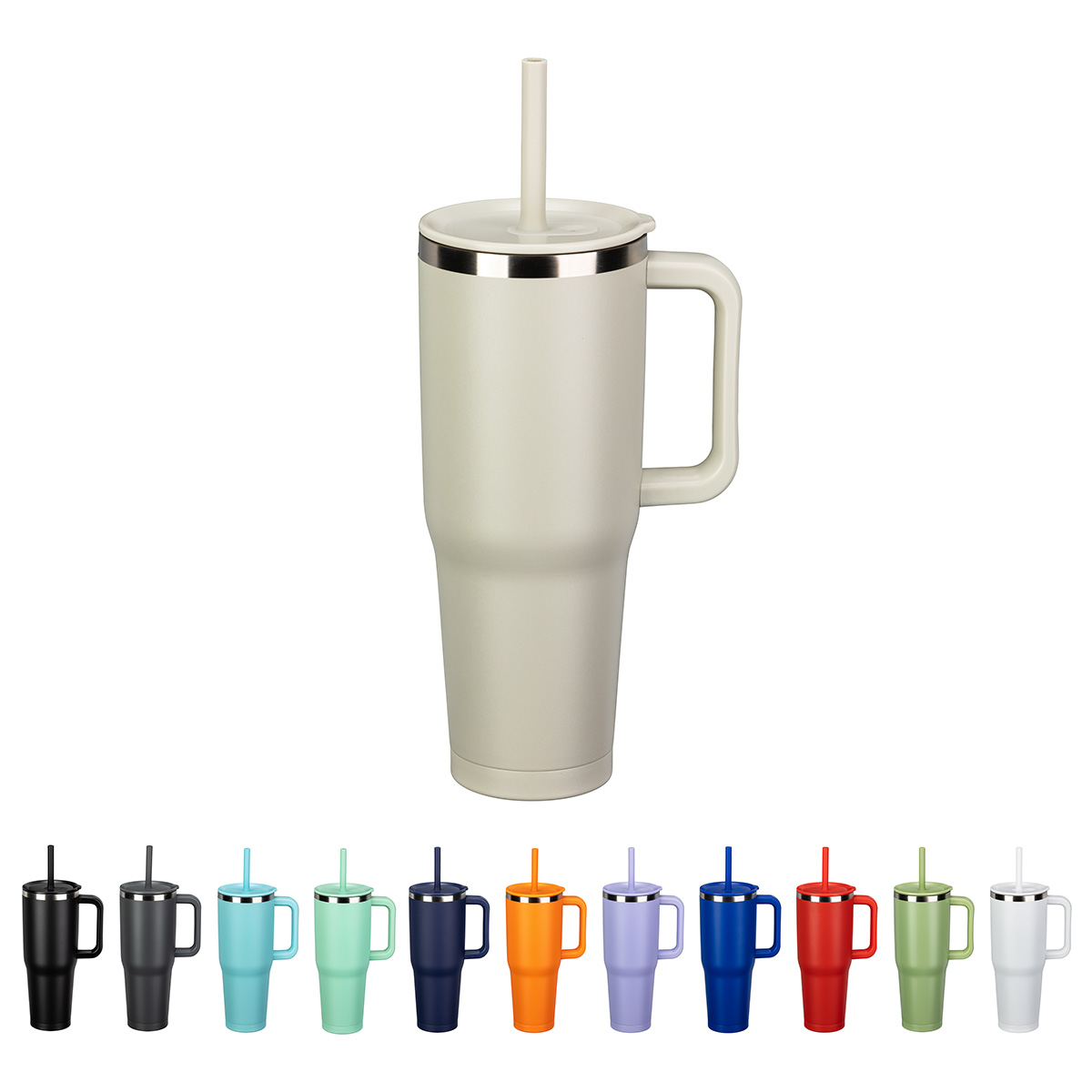 Picture of SENSO® Summit 40 oz Insulated Stainless Steel Travel Mug with Press-In Str