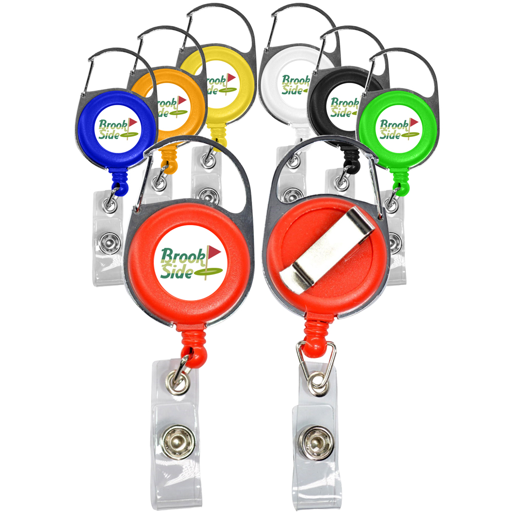 Picture of Retractable Carabiner Badge Reel with Belt Clip