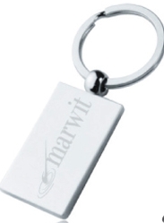 Picture of Silver Rectangular Metal Key Chain