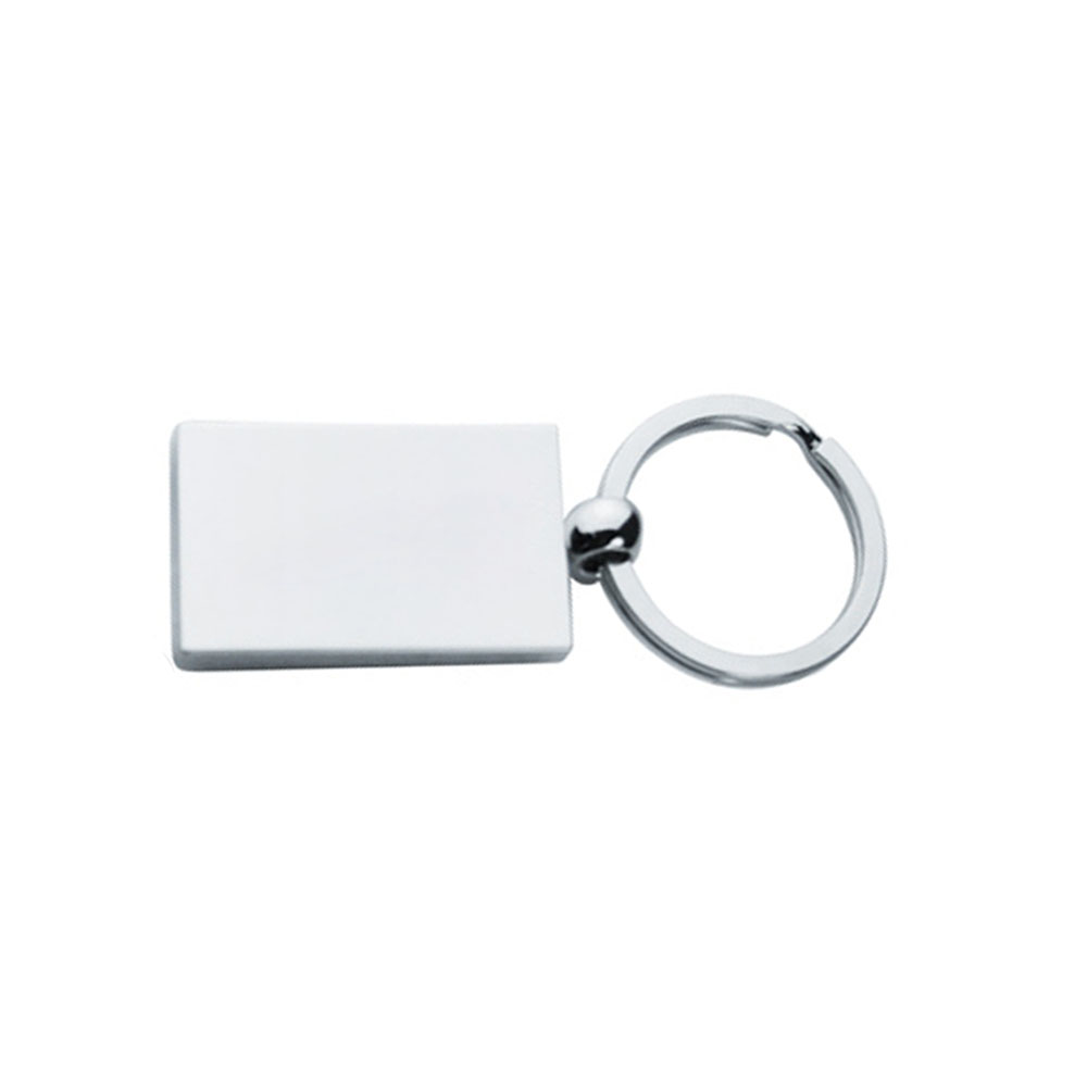 Picture of Silver Rectangular Metal Key Chain