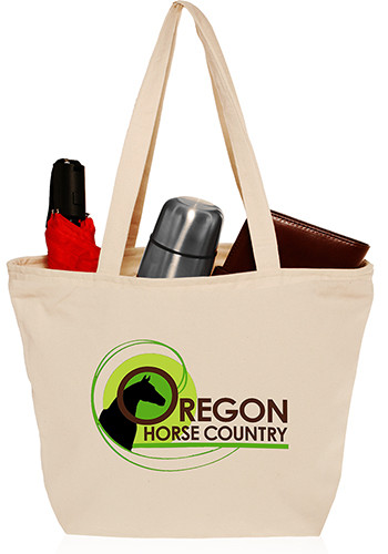 Picture of Cotton Canvas Totes with Zipper Closure