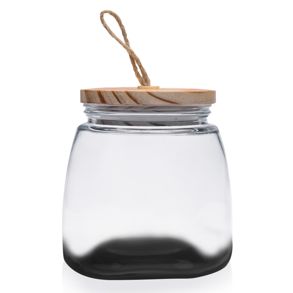 Picture of 64 Oz. Glass Candy Jars with Suction Wooden Lid