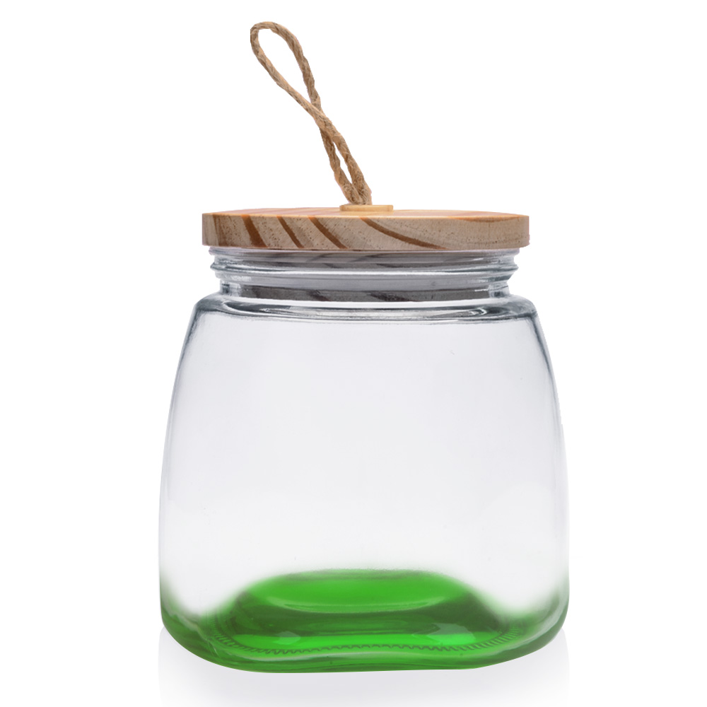Picture of 64 Oz. Glass Candy Jars with Suction Wooden Lid