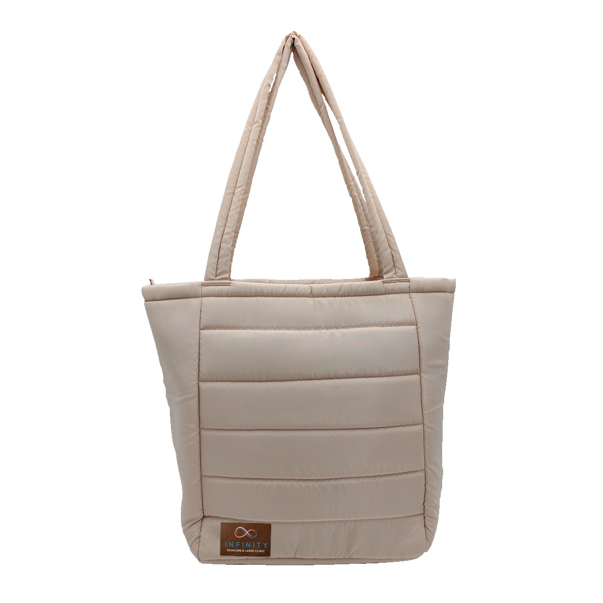 Picture of Otaria™ Puffy Recycled Tote Bag, Leather Patch - Full Color
