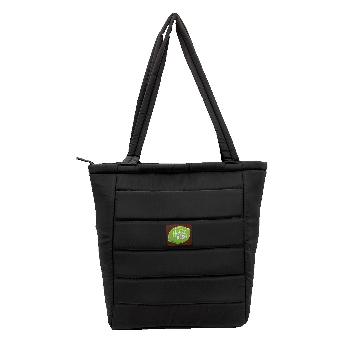 Picture of Otaria™ Puffy Recycled Tote Bag, Leather Patch - Full Color