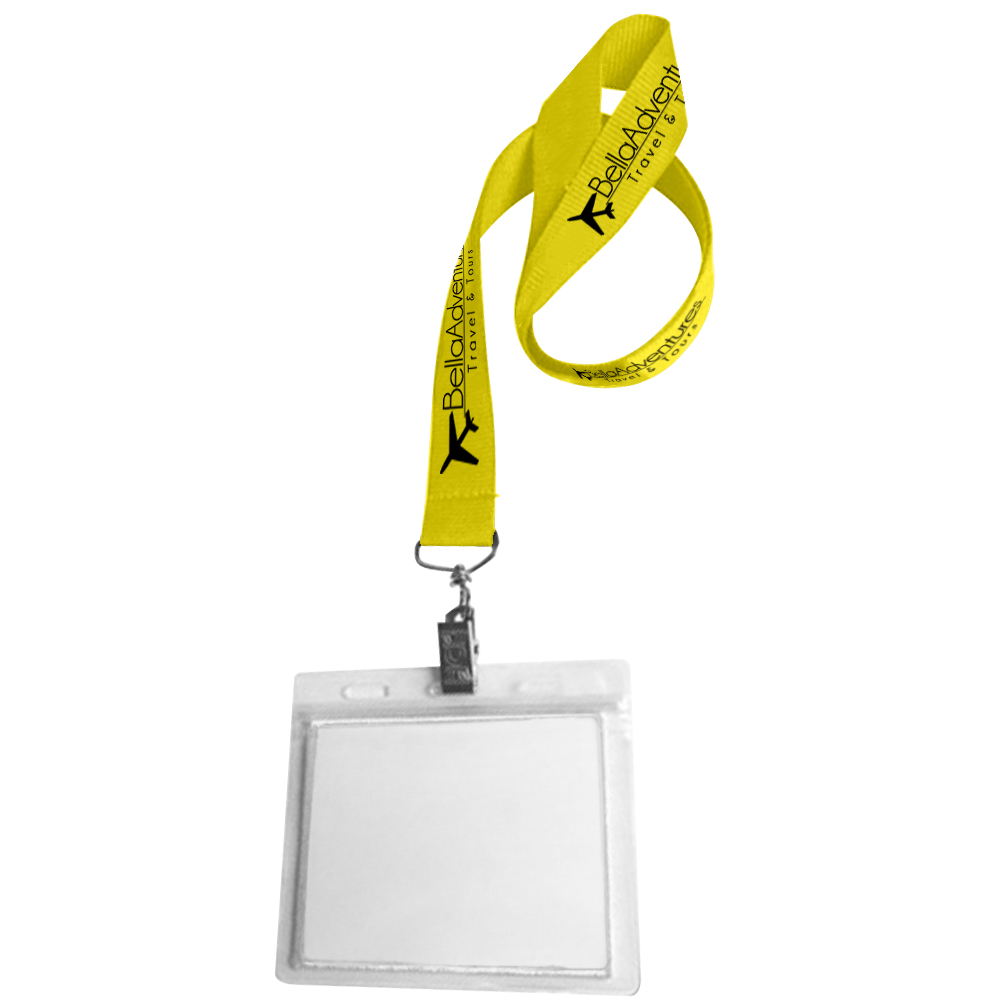 Picture of 0.75" Lanyard Screen Printed with Badge Holder