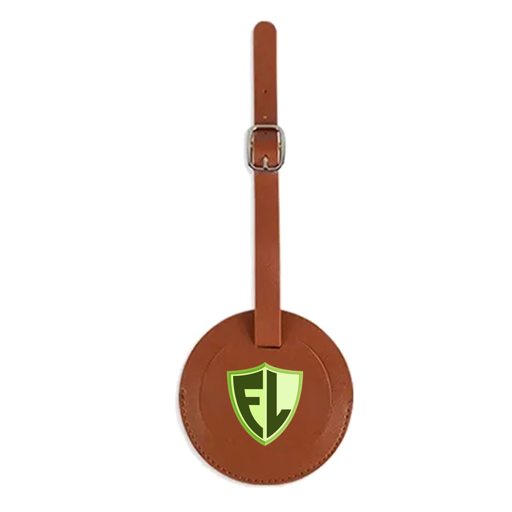 Picture of Round Shape PU Vegan Leather Luggage Tags