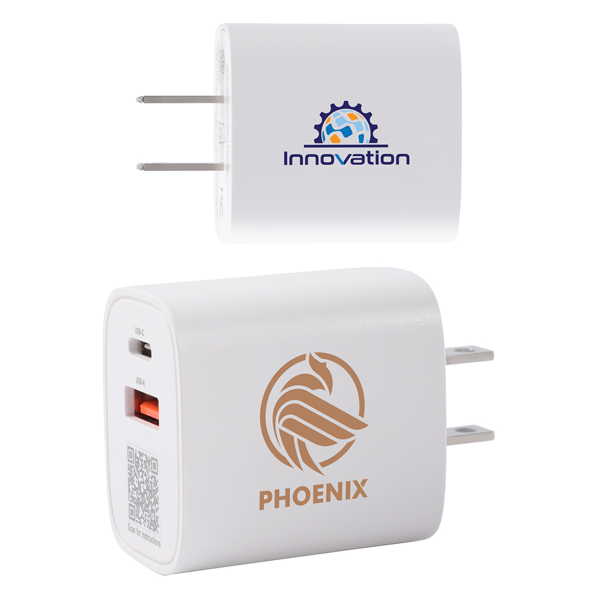 Picture of Channel 20W 2- Port PD Wall Charger with Dual Outputs