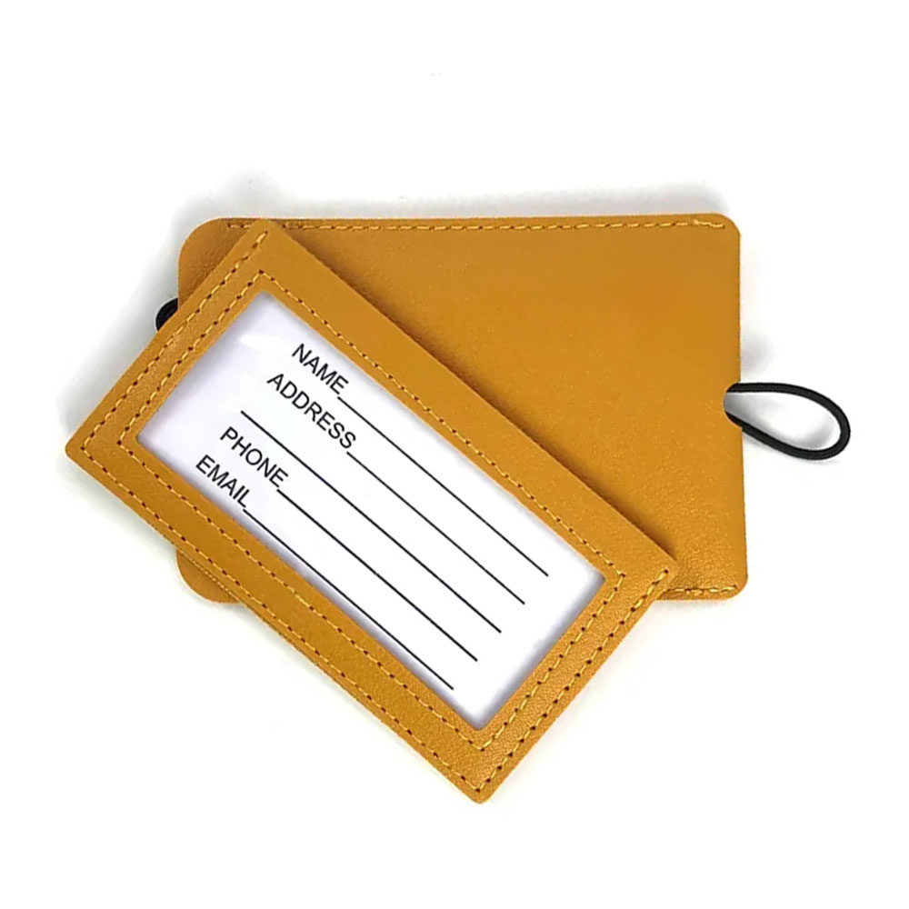 Picture of Suitcase Luggage Tags with Sleeve & Elastic Band