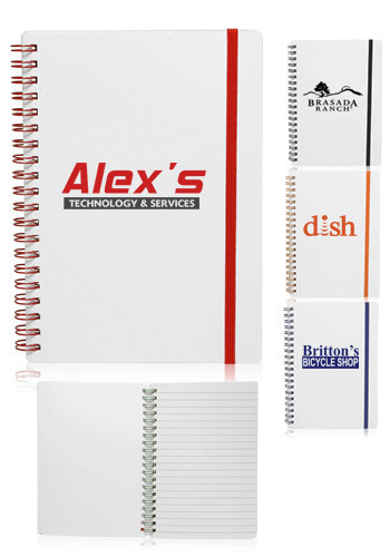 Picture of White Spiral Notebook w/ Colored Accents
