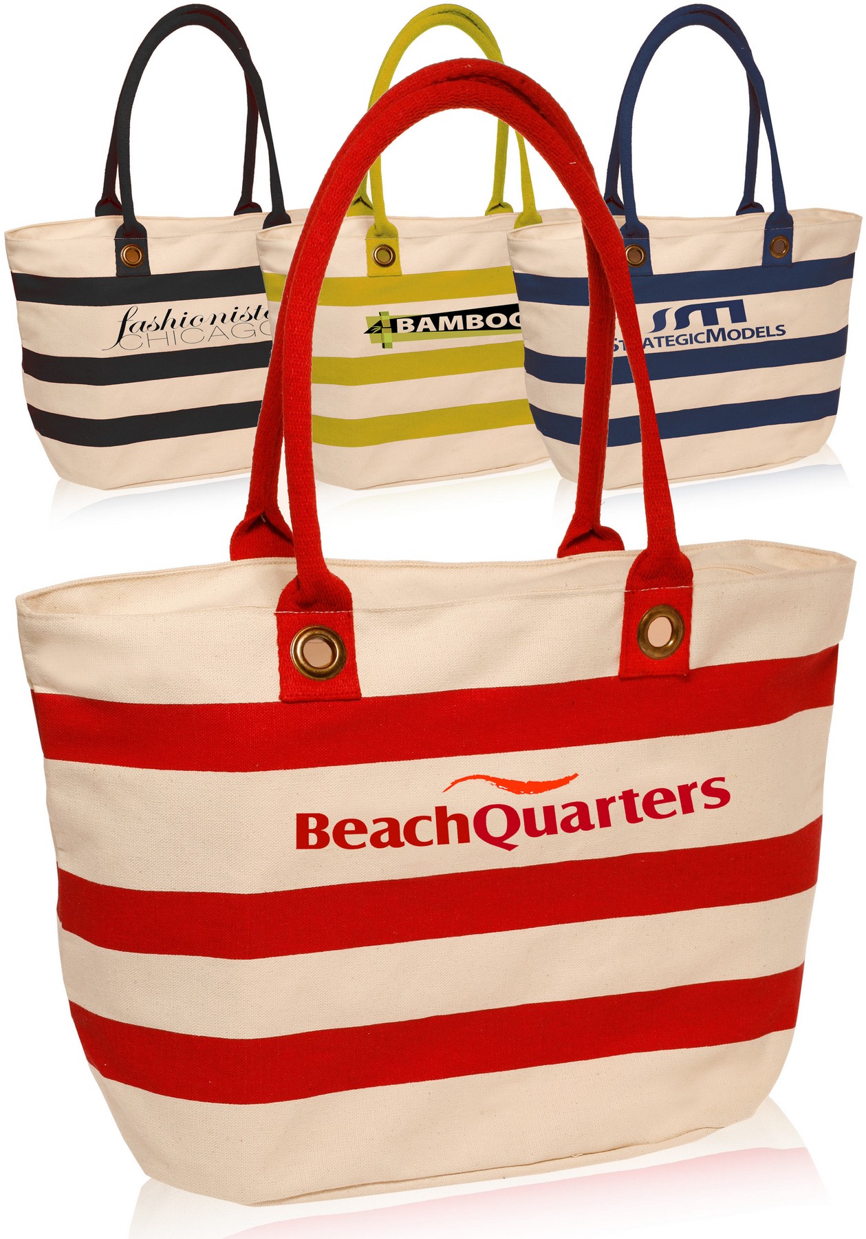 Picture of Striped Sailor Canvas Tote Bags (18.25"x11")