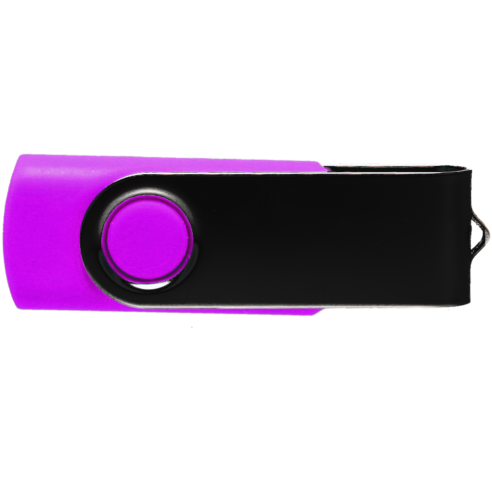 Picture of 8 GB Swivel USB Flash Drive w/ Black Cover