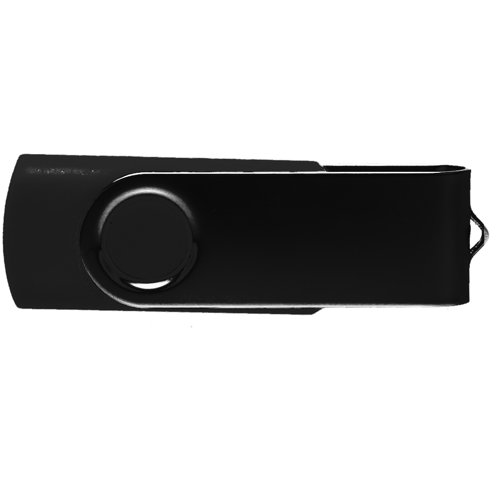 Picture of 8 GB Swivel USB Flash Drive w/ Black Cover