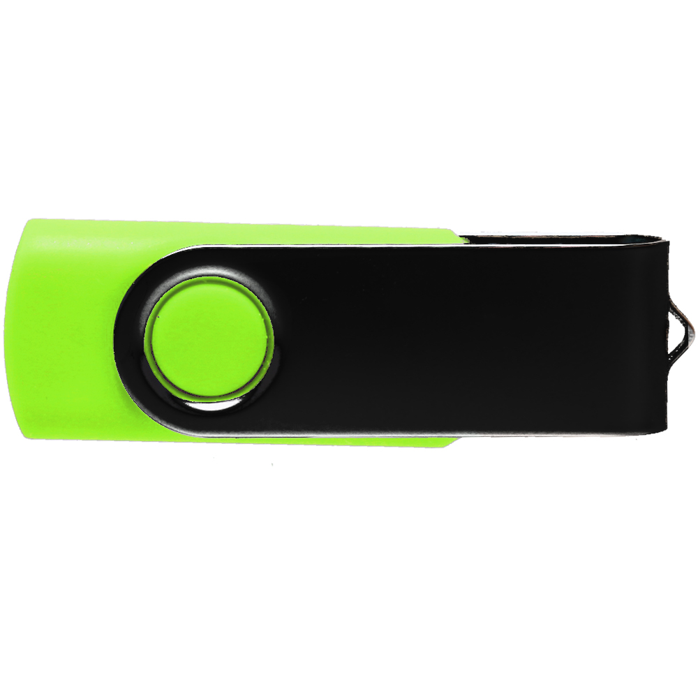 Picture of 8 GB Swivel USB Flash Drive w/ Black Cover
