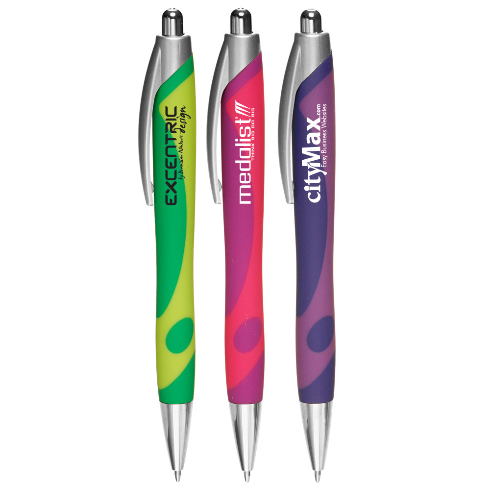 Picture of Glasgow Rubber Barrel Click Ballpoint Pen
