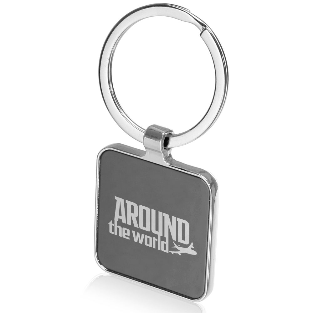 Picture of Black Square Metal Key Chain