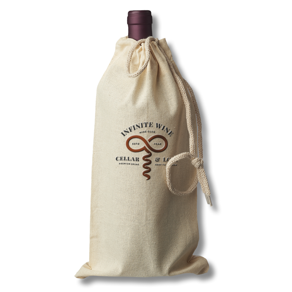 Picture of Seeley Cotton Drawstring Wine Bags