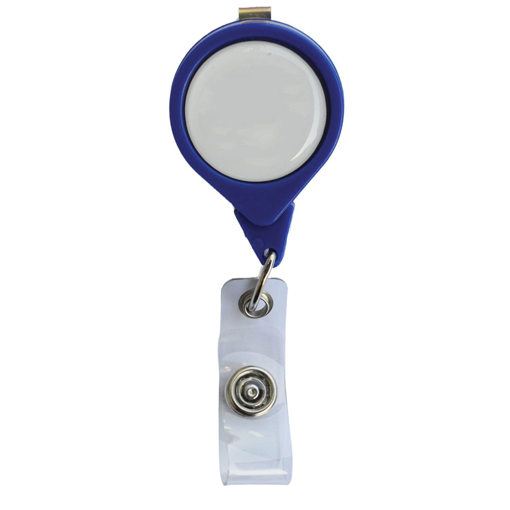 Picture of No-Twist Round Retractable Badge with Bulldog Clip