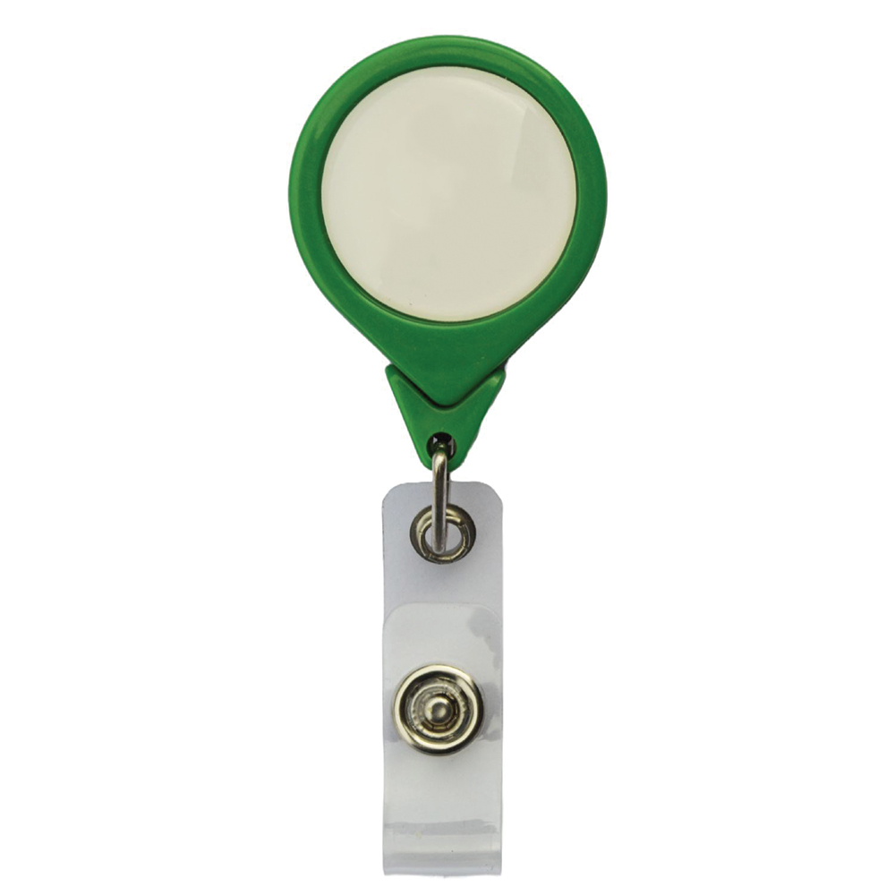 Picture of No-Twist Round Retractable Badge with Bulldog Clip