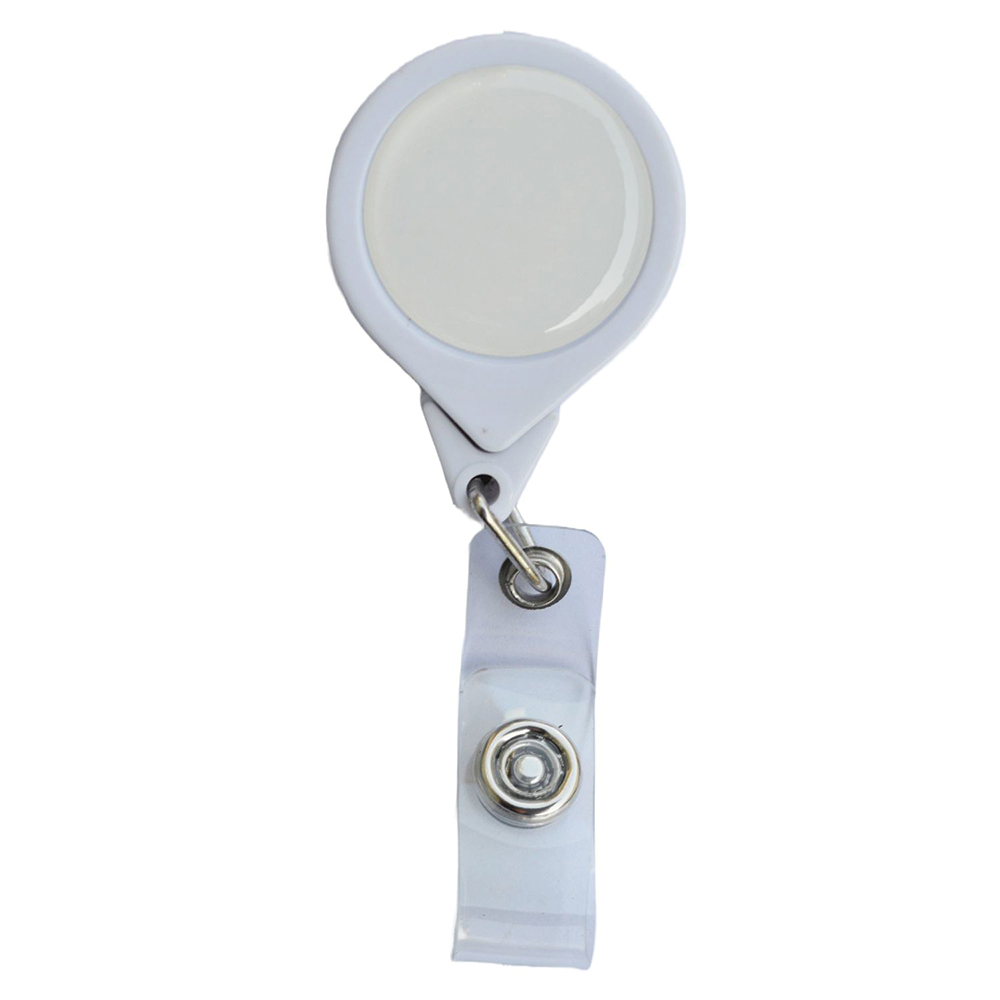 Picture of No-Twist Round Retractable Badge with Bulldog Clip