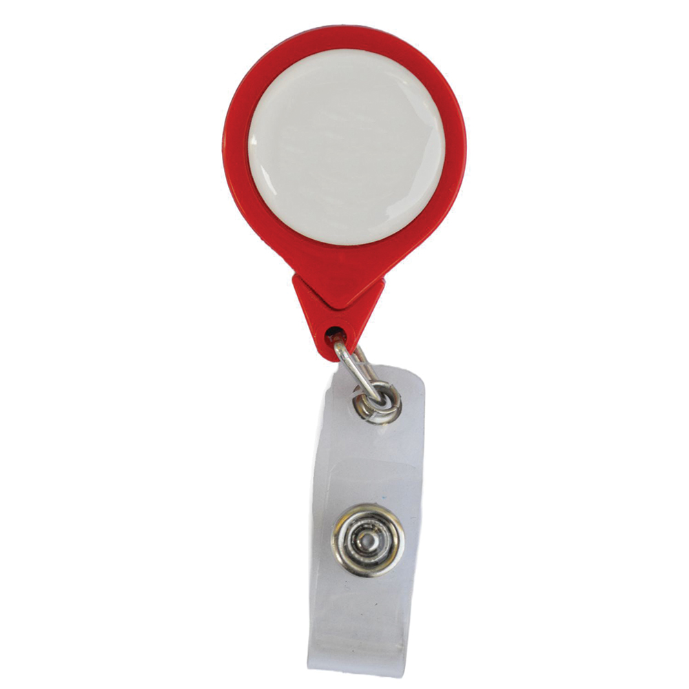 Picture of No-Twist Round Retractable Badge with Bulldog Clip