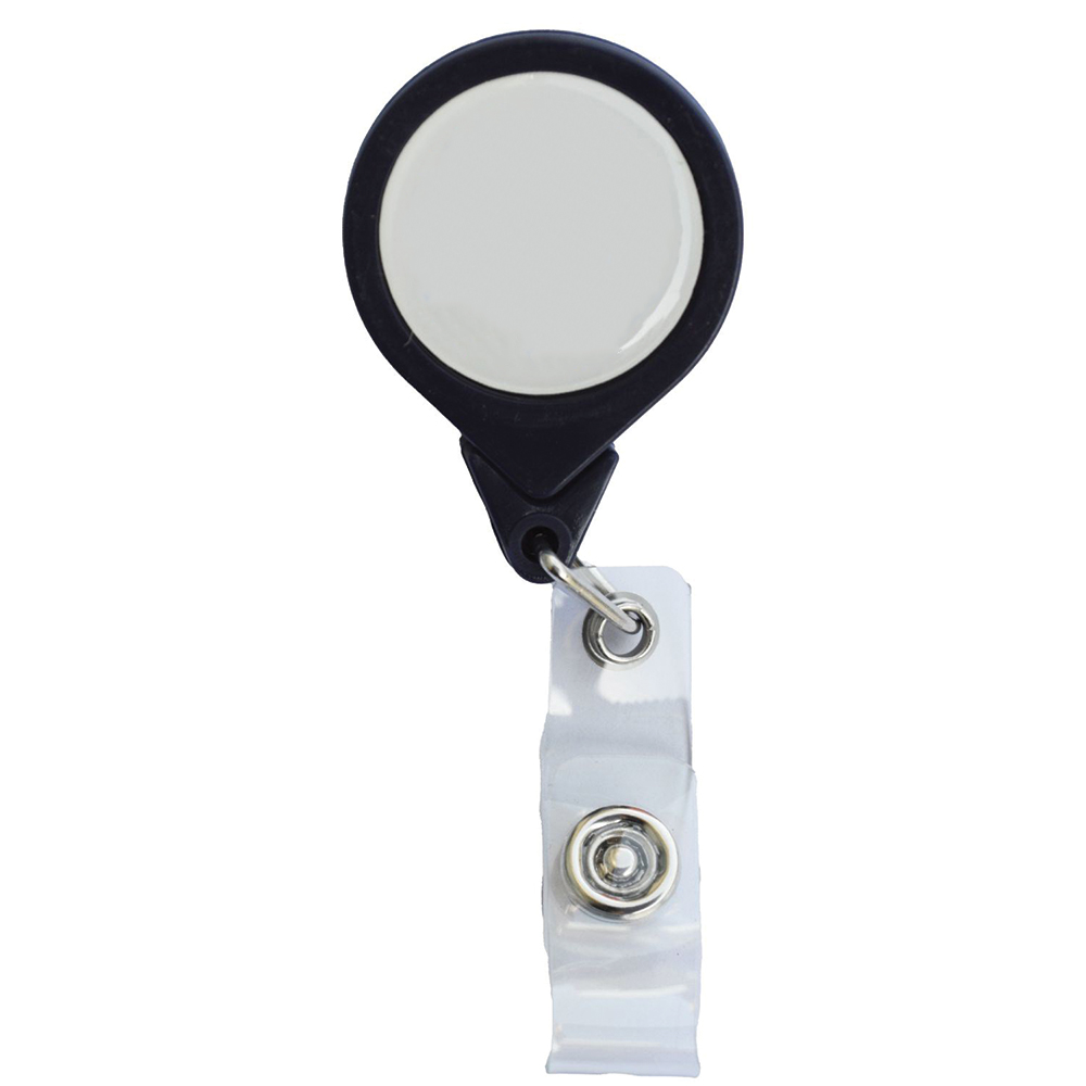 Picture of No-Twist Round Retractable Badge with Bulldog Clip