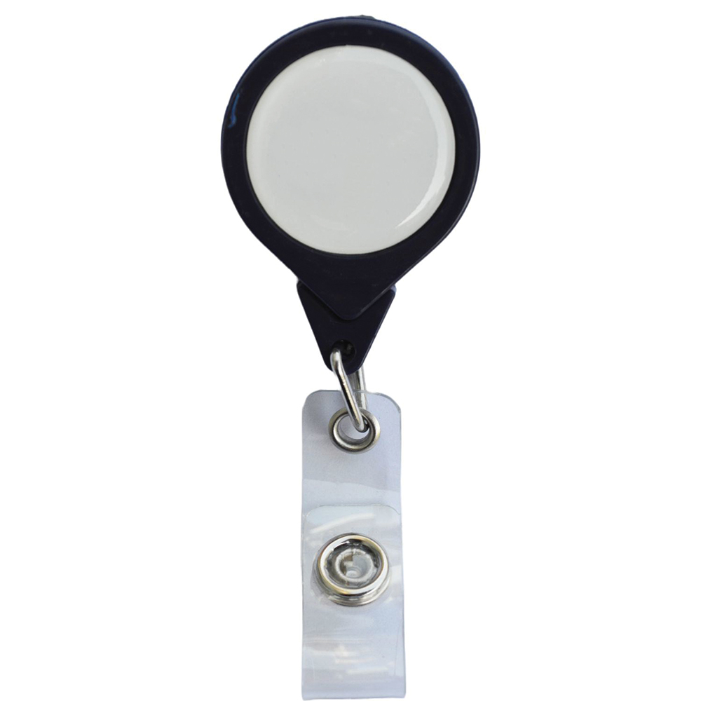 Picture of No-Twist Round Retractable Badge with Bulldog Clip