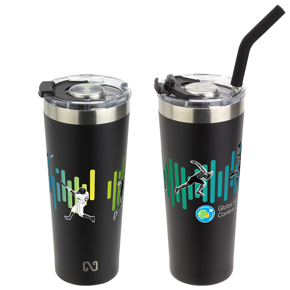 Picture of NAYAD® Trouper 22 oz Stainless Double-wall Tumbler with Straw