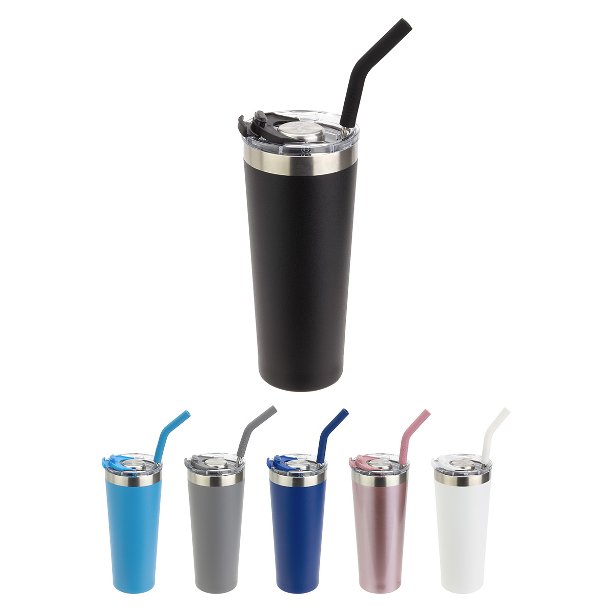 Picture of NAYAD® Trouper 22 oz Stainless Double-wall Tumbler with Straw