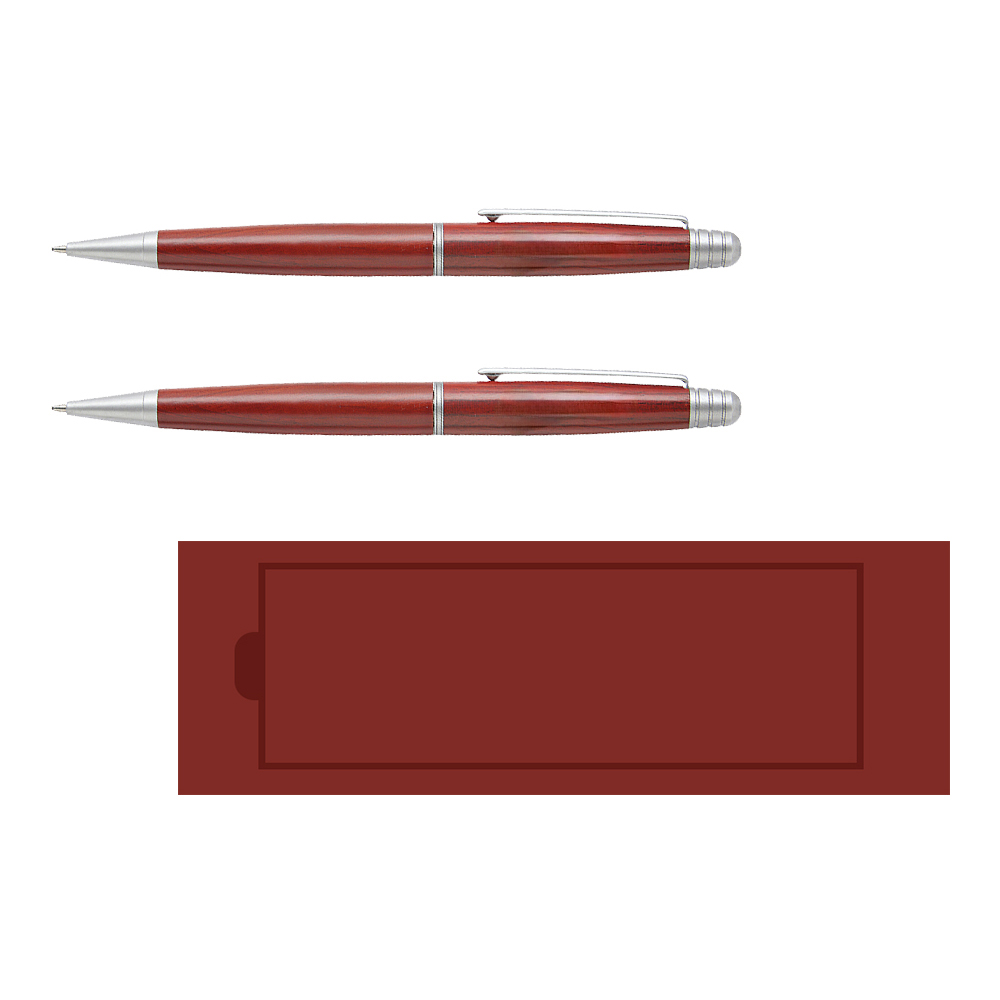 Picture of Terrific Timber-4 Pen and Pencil Set in Wooden Box