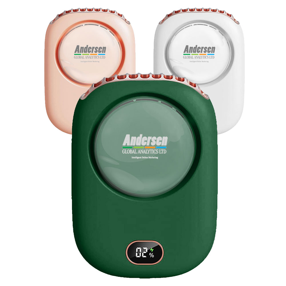 Picture of 2000 mAh Portable Neck Fan with Adjustable Lanyard and Bracket