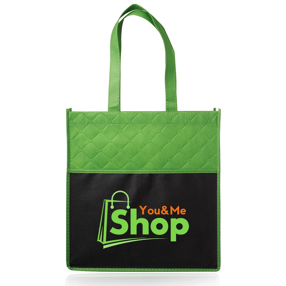 Picture of Reusable Quilted Pocket Grocery Tote Bags