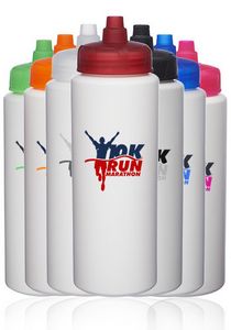 Picture of 30 Oz. HDPE Plastic Water Bottles with Quick Shot Lid