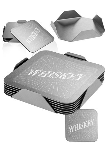 Picture of Oshkosh 6 Piece Square Coaster Set with Stand