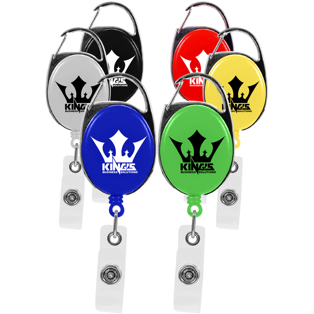 Picture of Oval Carabiner Retractable Badge Reel