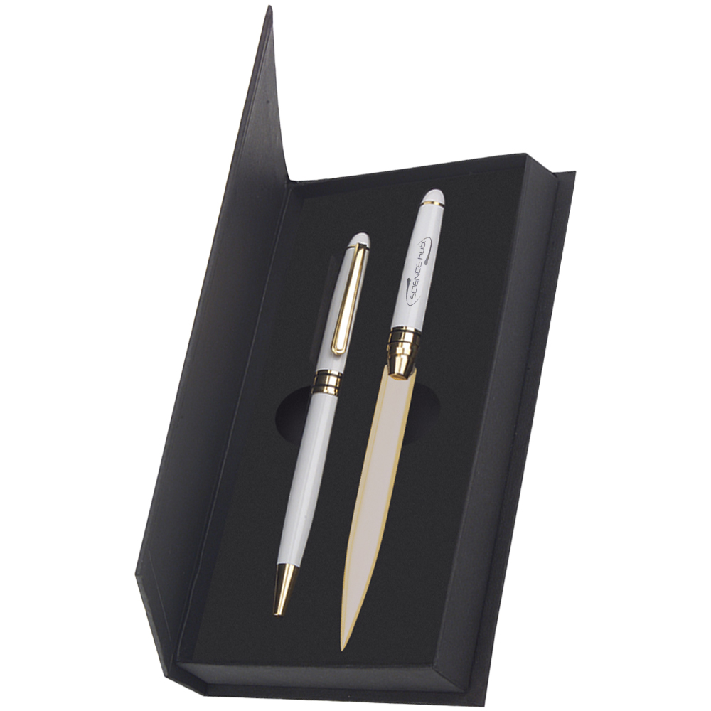 Picture of Danish-I Brass Letter Opener with GS Double Pen Set