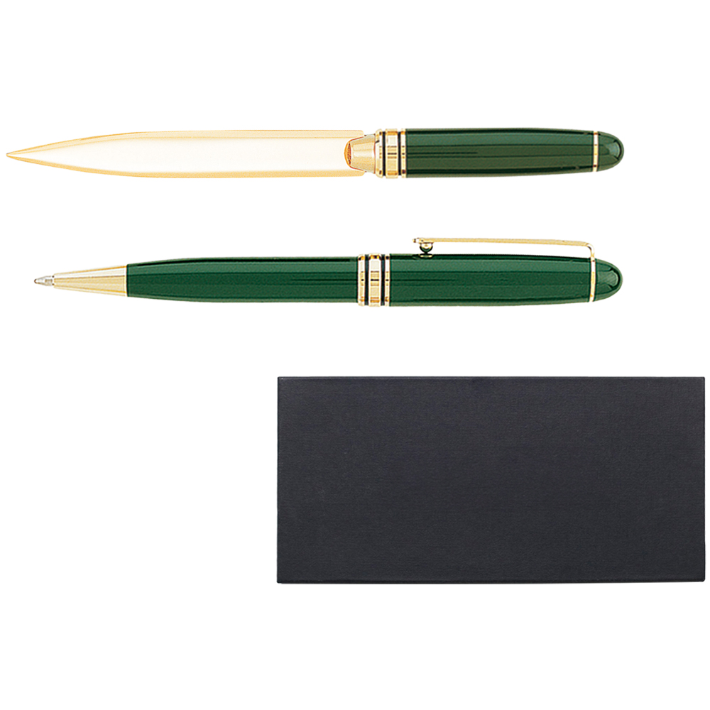Picture of Danish-I Brass Letter Opener with GS Double Pen Set