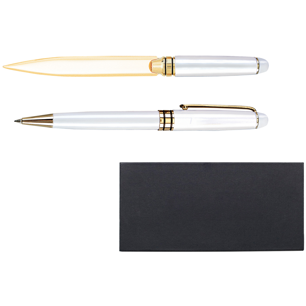 Picture of Danish-I Brass Letter Opener with GS Double Pen Set