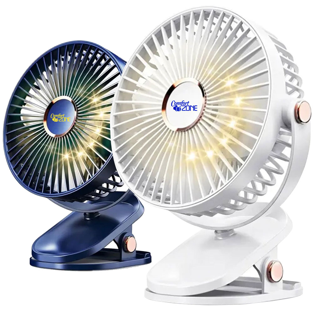 Picture of Clip-on Battery Operated Fan with LED Lights